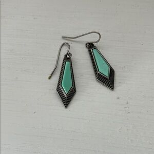 Elegant Silver and Turquoise Earrings